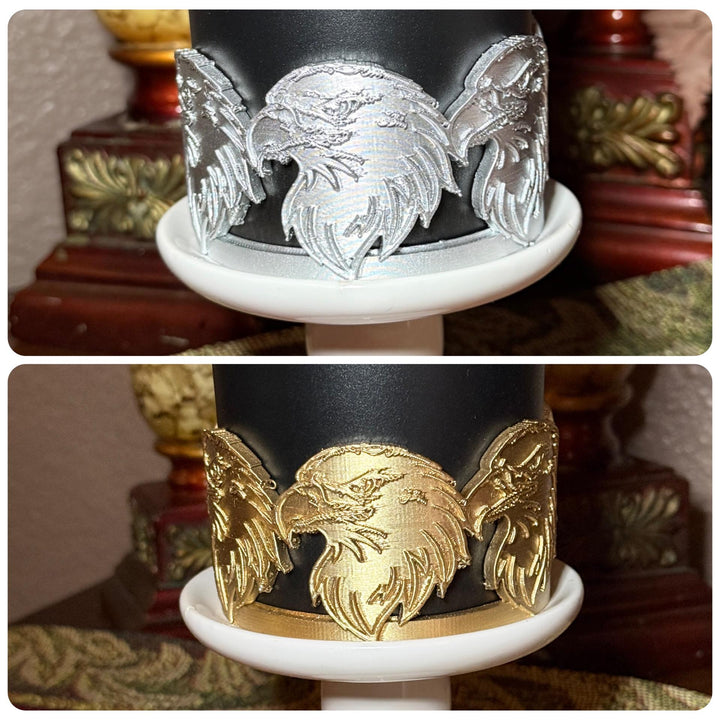 Bald Eagle Tumbler Boot, gold or silver, fits Stanley Hydrojug Coldest Tumblers, Cup Boot Sleeve, patriotic Unique Gift,