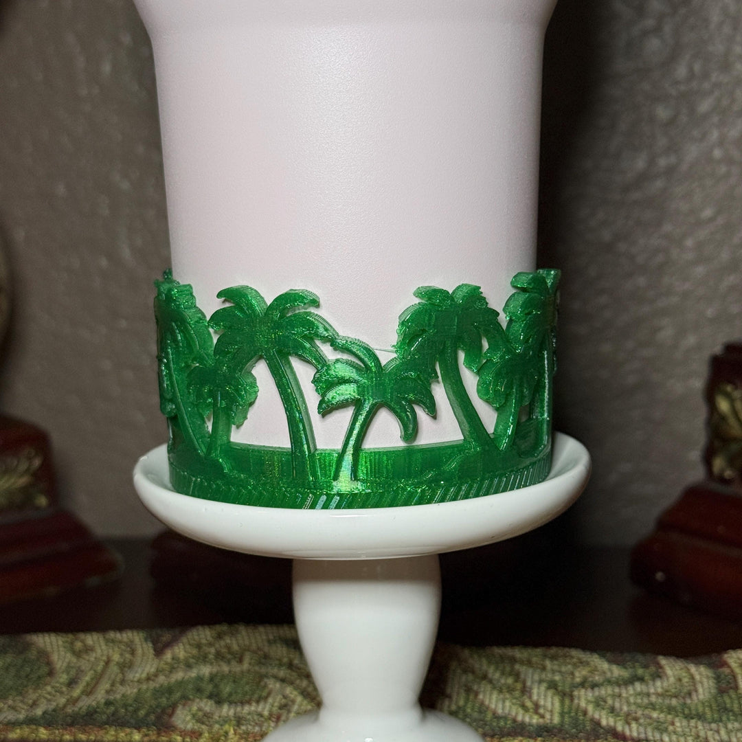 Beach Palm Tree Tumbler Boot, Unique Gift, Hydrojug, Stanley, and others