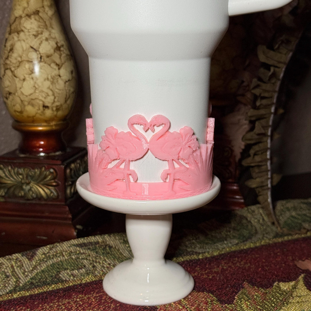 Beach Road Trip Cabana Flamingo Palm Tree Tumbler Boot, Unique Gift, Hydrojug, Stanley, multiple color