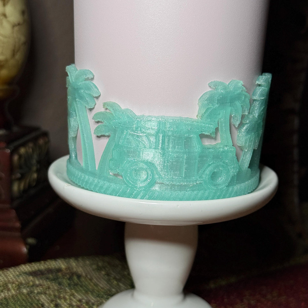 Beach Road Trip Cabana Flamingo Palm Tree Tumbler Boot, Unique Gift, Hydrojug, Stanley, multiple color