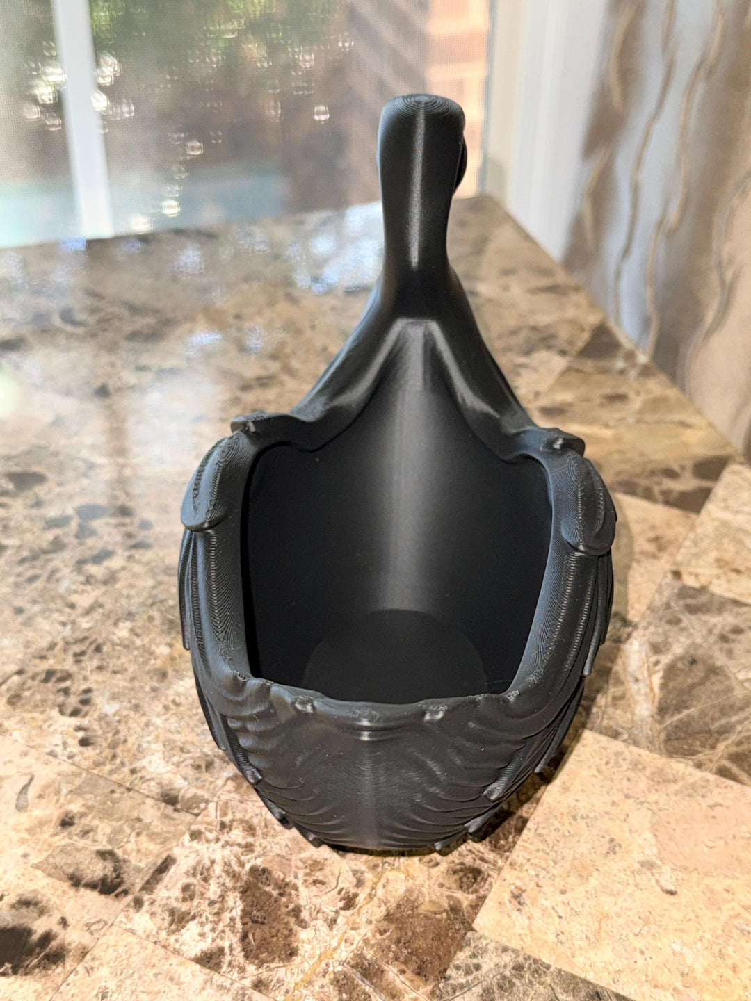 Black Swan Planter Bowl, Gothic Swan Centerpiece, Decorative Catchall Dish, Elegant Home Decor, Bird Planter Pot, Vanity Organizer