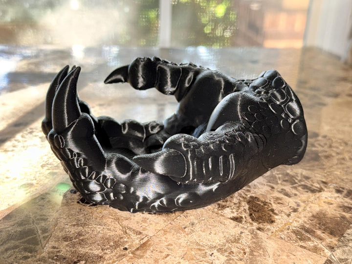 Dragon Claw Hand Bowl, 3D Printed Valet Tray Trinket Holder, Gothic Catchall Dish, Fantasy Desk Organizer, Dice Tray, Dragon Decor Gift