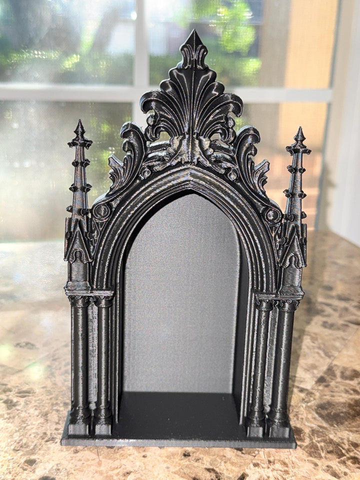 Gothic Cathedral Wall Shelf Altar, Dark Academia Decor, Gothic Home Accent, Witchy Altar Shelf, Halloween Decor, 3D Printed Shelf