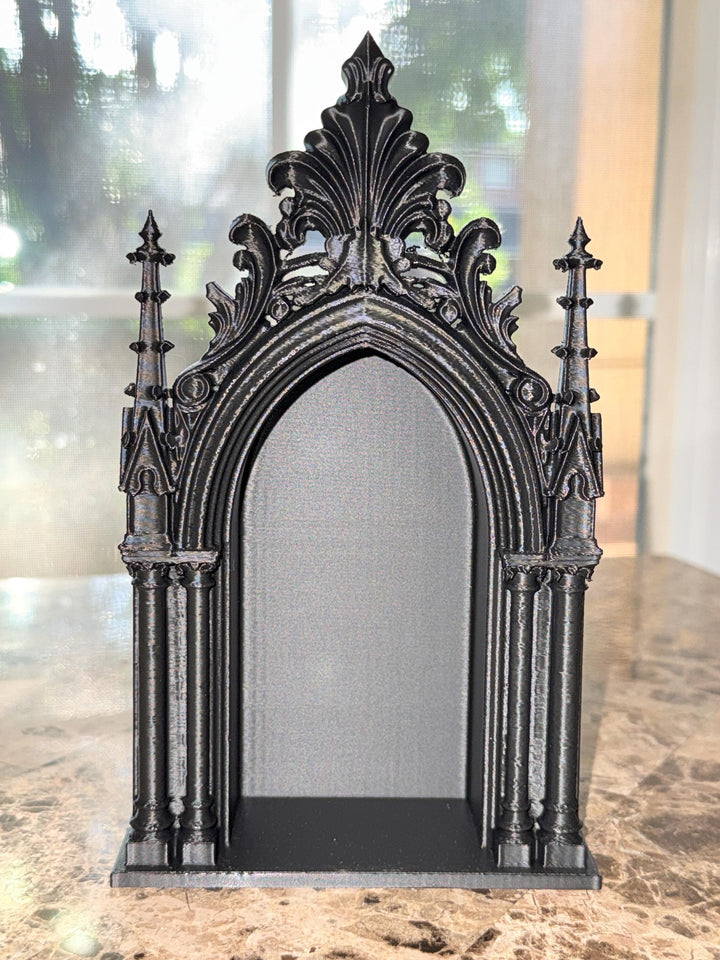 Gothic Cathedral Wall Shelf | Dark Academia Decor | Gothic Home Accent | Witchy Altar Shelf | Raven Decor | 3D Printed Shelf