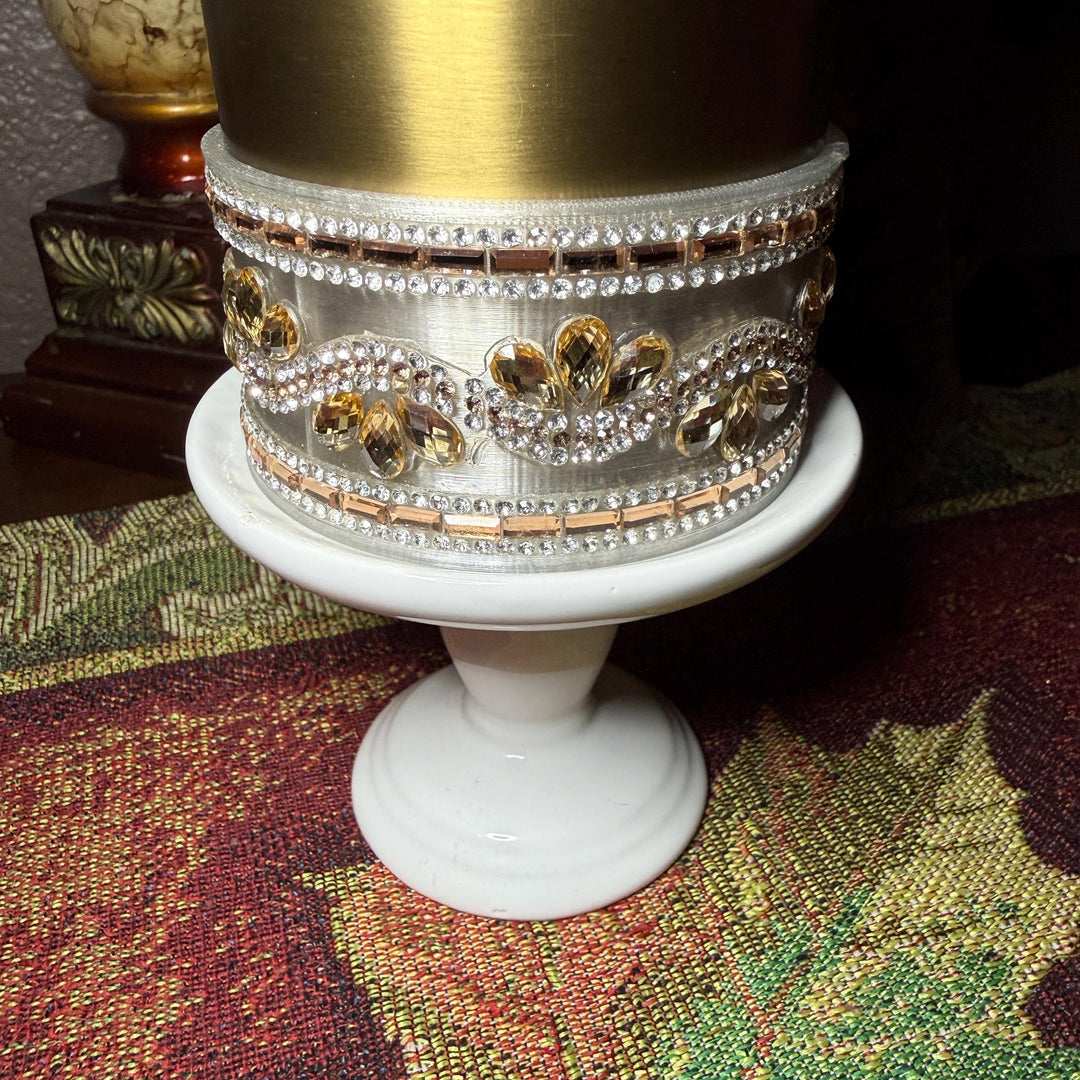 Gold and Siver Flat Fancy Rhinestone Tumbler collar, halo, boot, handle clips, fits Coldest and Stanley, tumbler accessories, unique gift