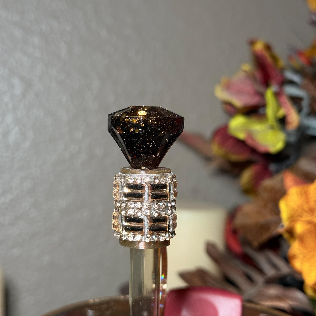 Fancy Gold Flat Rhinestone Tumbler Princess Collection, Stanley tumbler accessories, Halo, Boot Straw Topper, Bangle, Rose, Unique gift