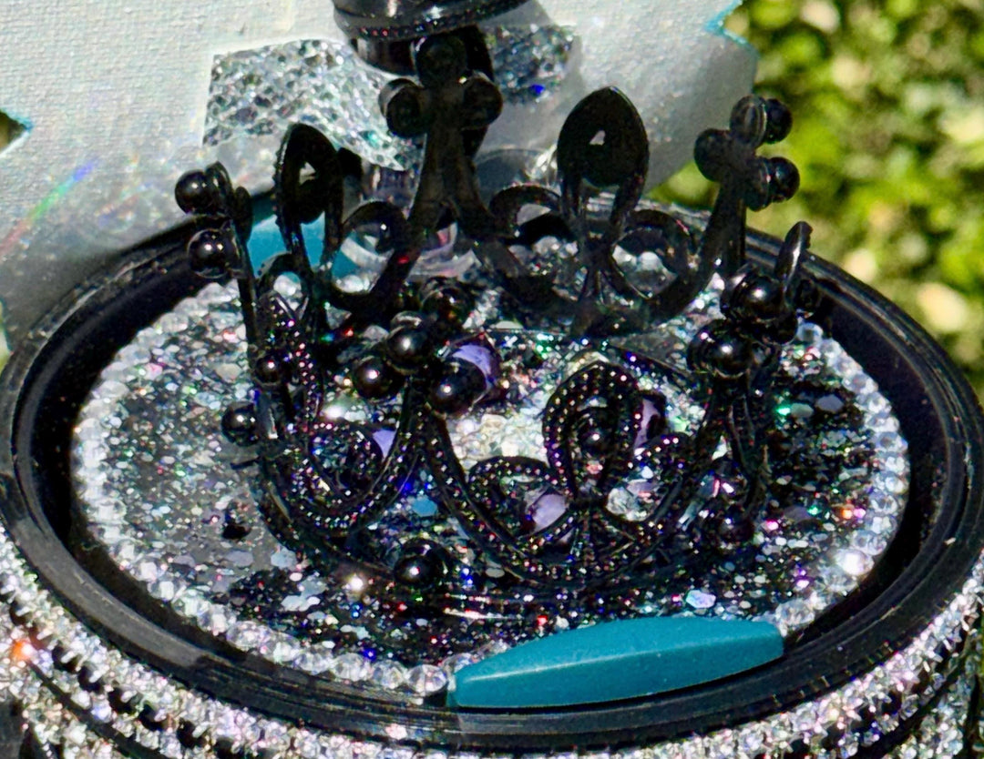 Elegant Black and Silver Rhinestone Royal Princess Accessories