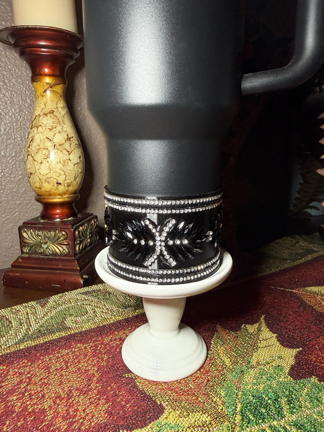 Elegant Black and Silver Rhinestone Royal Princess Accessories for Stanley and Coldest Tumblers, Queen Bling Fancy, Unique Gift