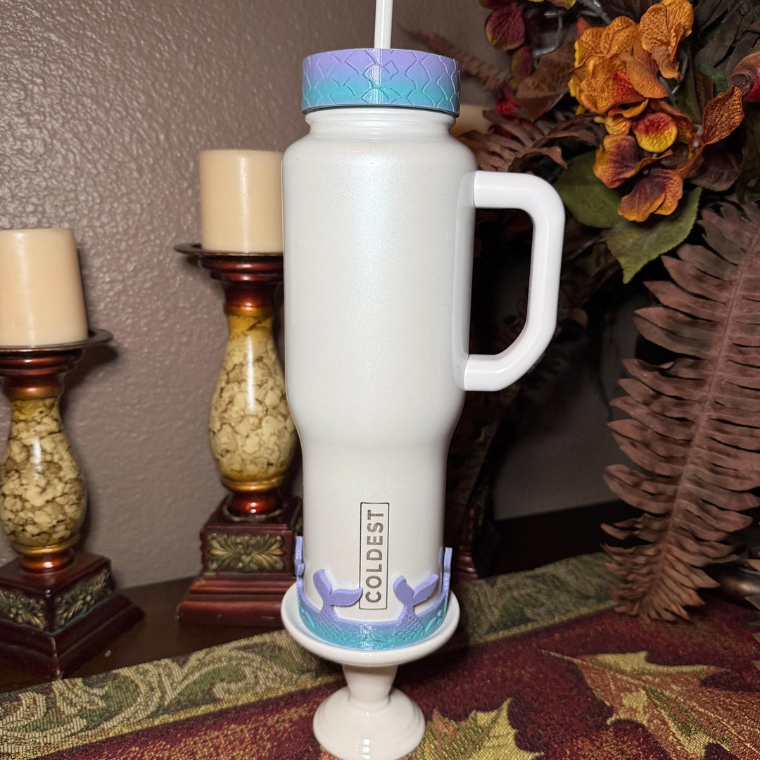 Mermaid Tail Tumbler Boot or Halo Sleeve, summer beach themed cup sleeve, Fit's Stanley HydroJug Coldest Tumblers, Protective Sleeve