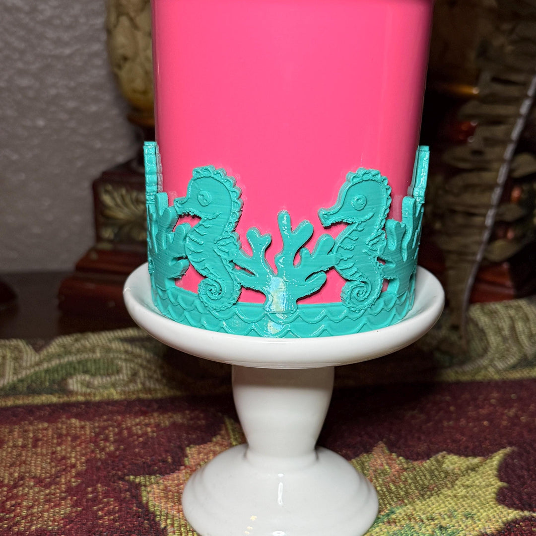 Seahorse and Coral Sea Life Tumbler Boot, Tumbler Boot Sleeve, Fit's Stanley, Coldest and Hydrojug Tumblers, Protective Sleeve