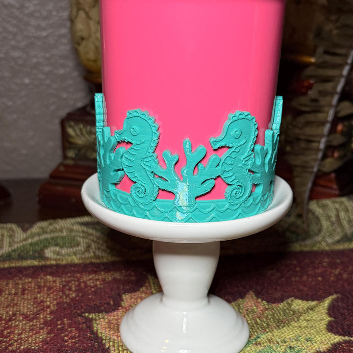Seahorse and Coral Sea Life Tumbler Boot, Tumbler Boot Sleeve, Fit's Stanley, Coldest and Hydrojug Tumblers, Protective Sleeve