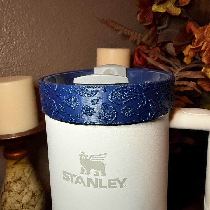 Red Blue Tumbler Boot, fits 32 or 40 oz Hydrojug Tumbler, Cup Boot Sleeve, bandanna paisly print