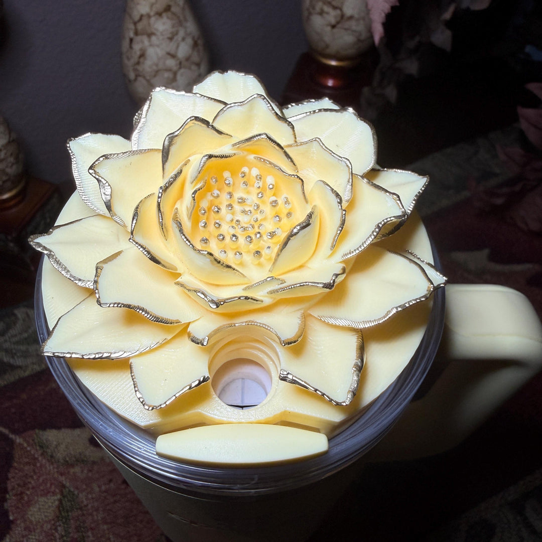 LSF Lemon Haze Floral Fancy Accessory Collection for Stanley tumblers, Unique Gift Hot Seller