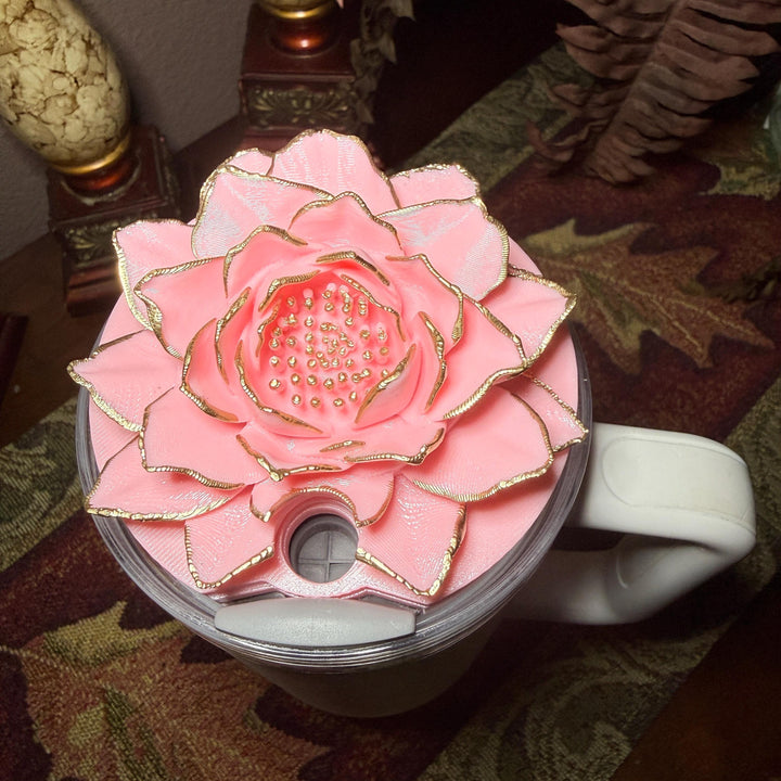 LSF Polaroid Pink Floral Fancy Accessory Collection for Stanley tumblers, Unique Gift Hot Seller
