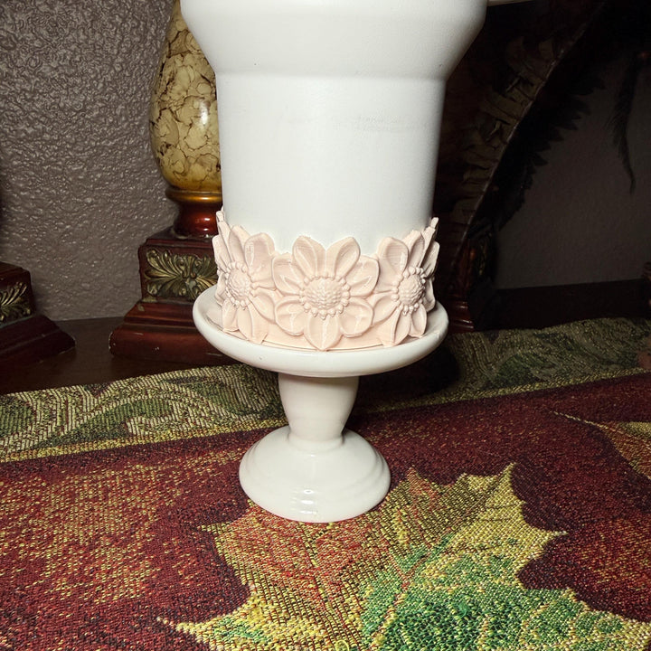 Daisy Tumbler Boot, Champagne Sorbet Teal Daisies, Floral Boot, Fit's 20 30 and 40 oz Stanley, Flowers Tumbler Accessories