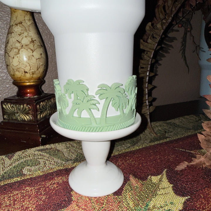 Beach Road Trip Cabana Flamingo Palm Tree Tumbler Boot, Unique Gift, Hydrojug, Stanley, multiple color
