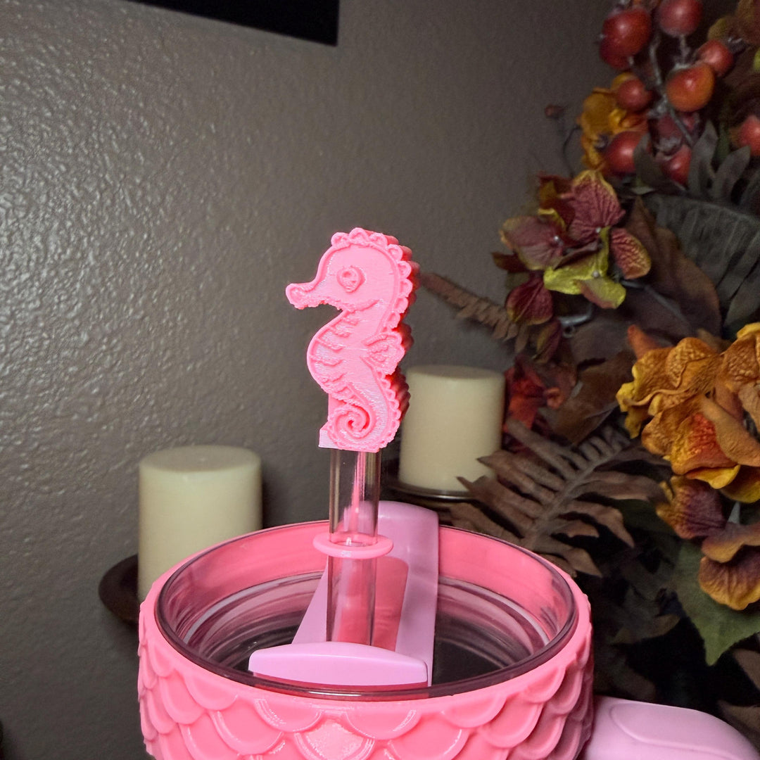 Pink Seahorse and Coral Sea Life Tumbler Boot, Tumbler Boot Sleeve, Fit's Stanley, Coldest and Hydrojug Tumblers, Protective Sleeve