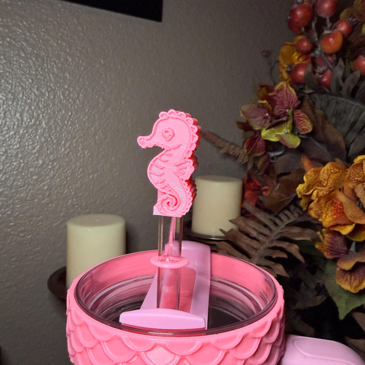 Pink Seahorse and Coral Sea Life Tumbler Boot, Tumbler Boot Sleeve, Fit's Stanley, Coldest and Hydrojug Tumblers, Protective Sleeve