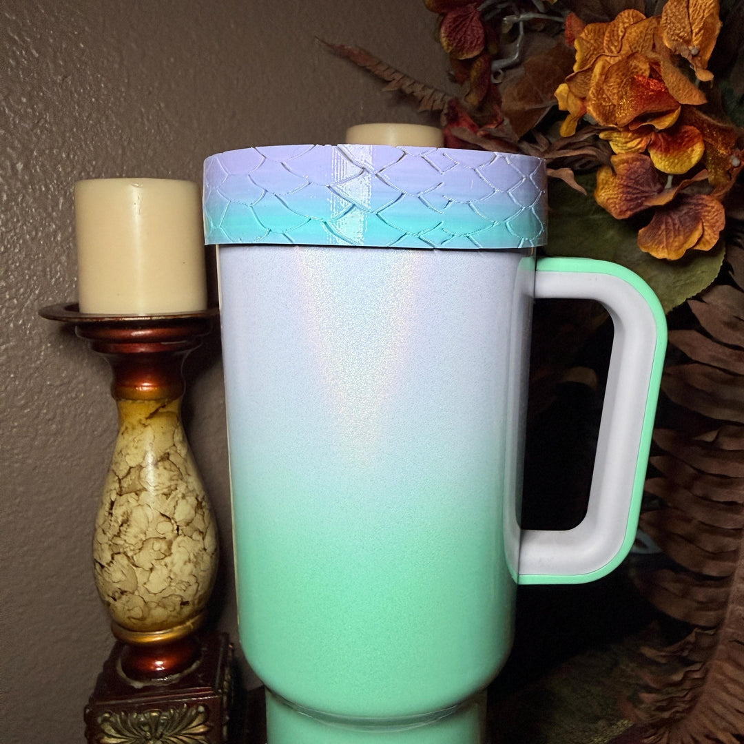 Mermaid Tail Tumbler Boot or Halo Sleeve, summer beach themed cup sleeve, Fit's Stanley HydroJug Coldest Tumblers, Protective Sleeve
