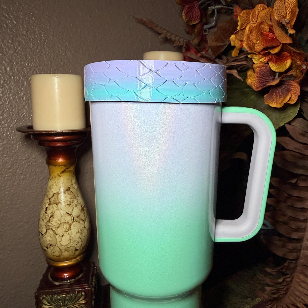 Mermaid Tail Tumbler Boot or Halo Sleeve, summer beach themed cup sleeve, Fit's Stanley HydroJug Coldest Tumblers, Protective Sleeve
