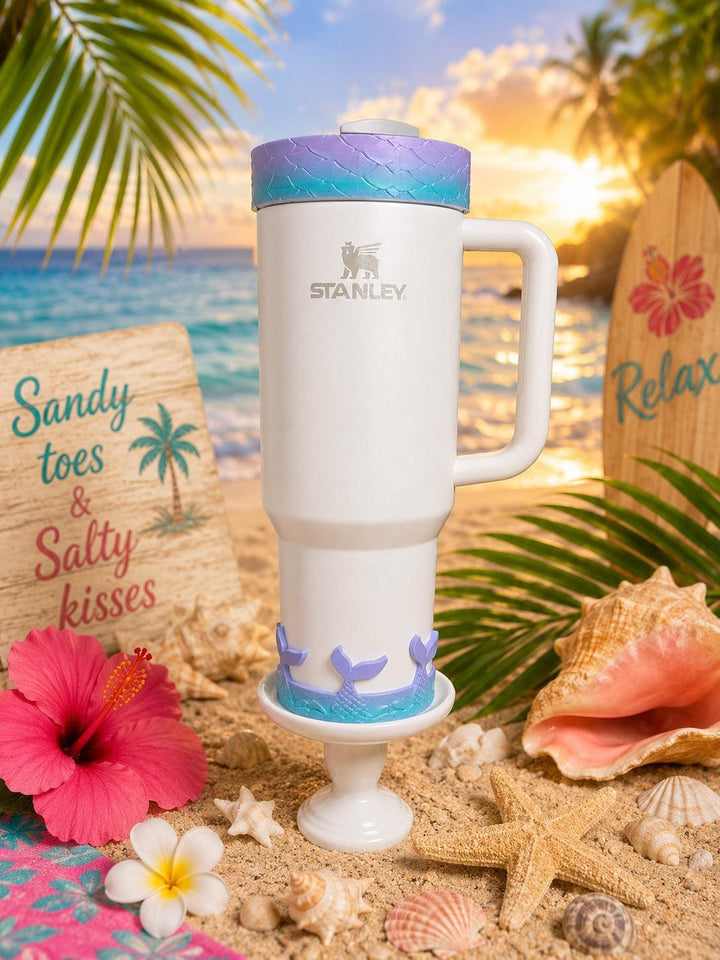 Mermaid Tail Tumbler Boot or Halo Sleeve, summer beach themed cup sleeve, Fit's Stanley HydroJug Coldest Tumblers, Protective Sleeve