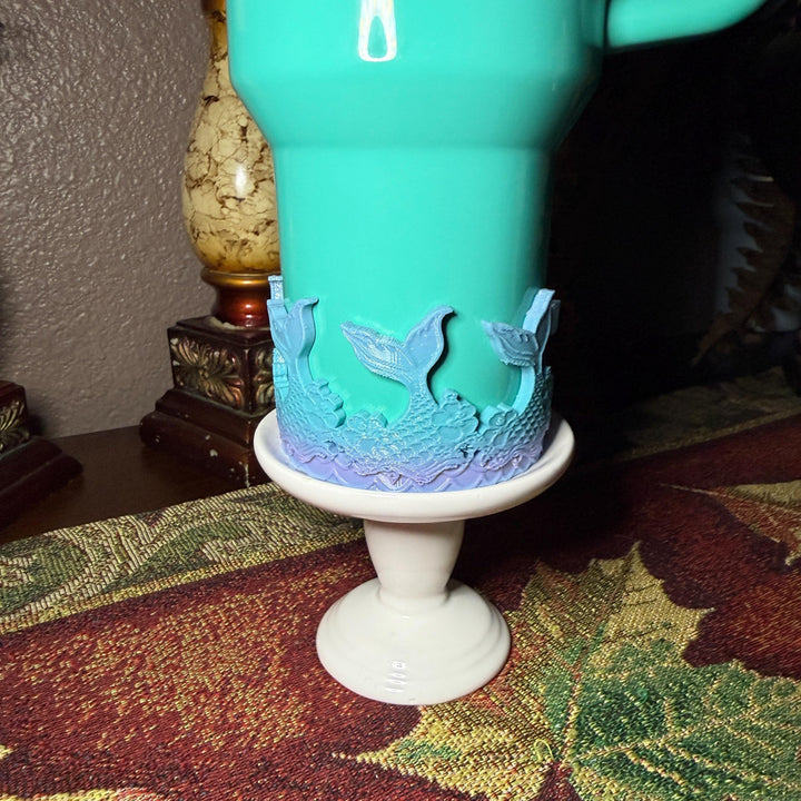 Mermaid Tail Tumbler Boot or Halo Sleeve, summer beach themed cup sleeve, Fit's Stanley HydroJug Coldest Tumblers, Protective Sleeve