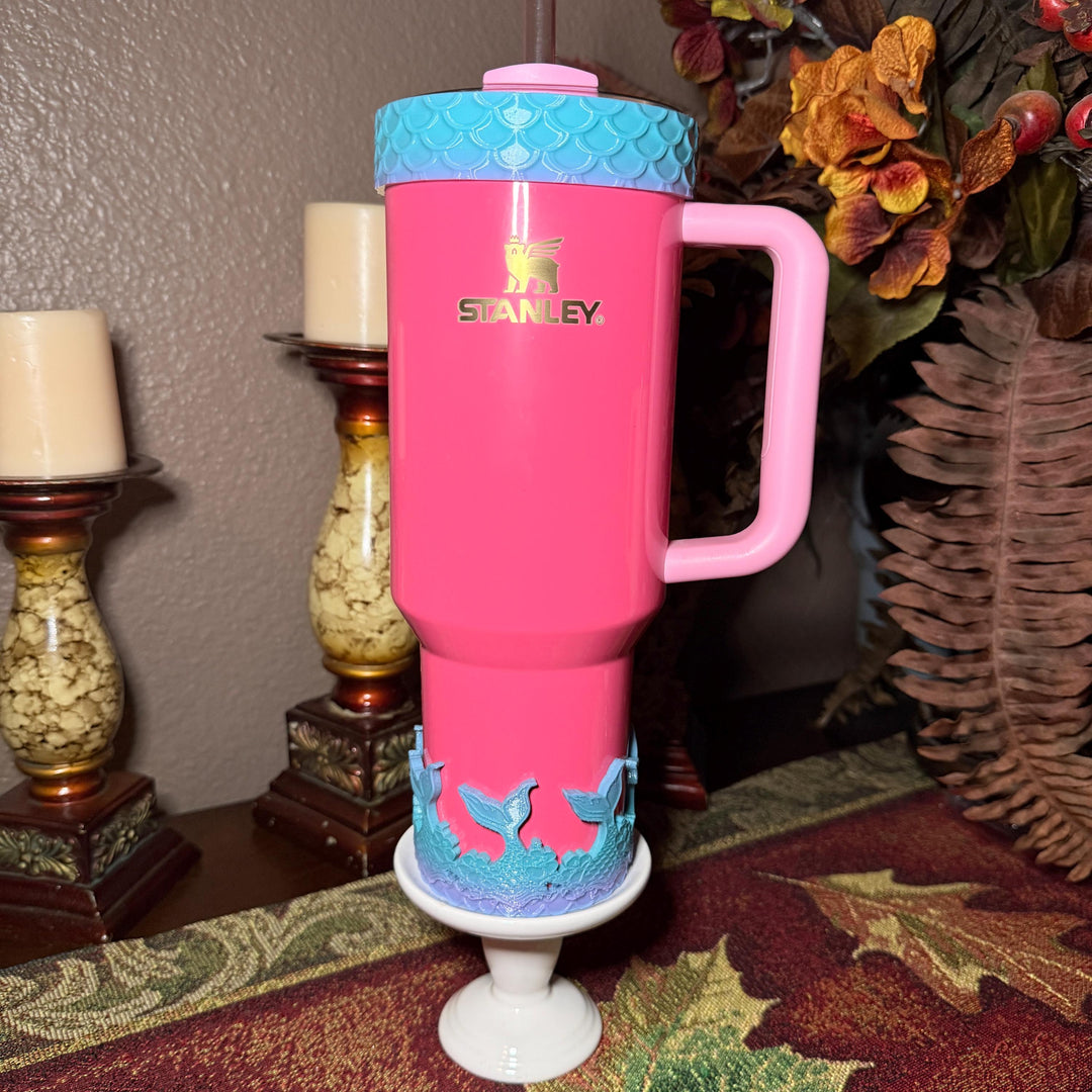 Mermaid Tail Tumbler Boot or Halo Sleeve, summer beach themed cup sleeve, Fit's Stanley HydroJug Coldest Tumblers, Protective Sleeve