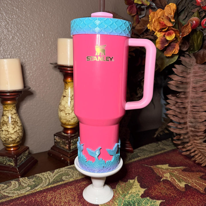 Mermaid Tail Tumbler Boot or Halo Sleeve, summer beach themed cup sleeve, Fit's Stanley HydroJug Coldest Tumblers, Protective Sleeve