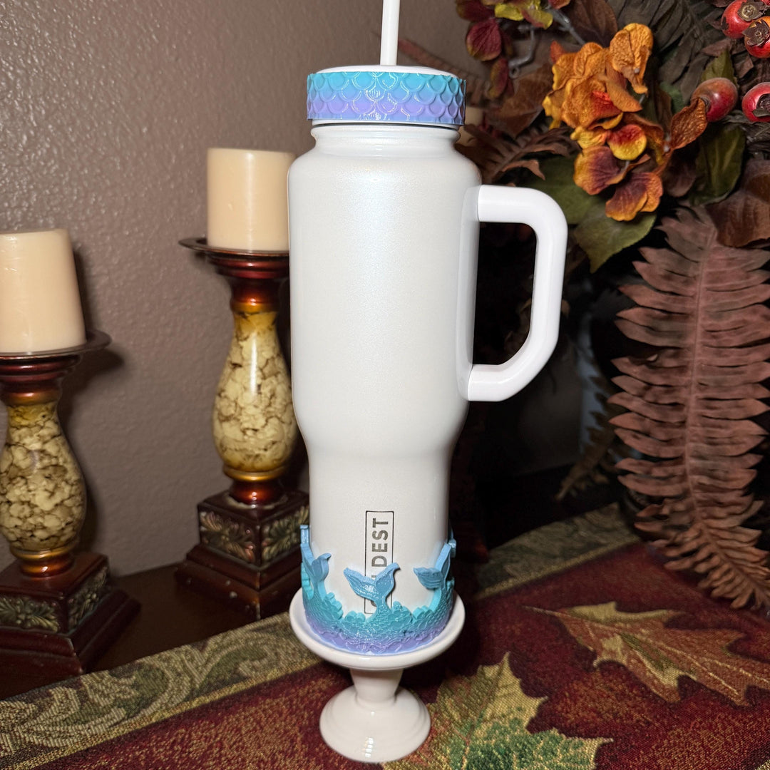 Mermaid Tail Tumbler Boot or Halo Sleeve, summer beach themed cup sleeve, Fit's Stanley HydroJug Coldest Tumblers, Protective Sleeve