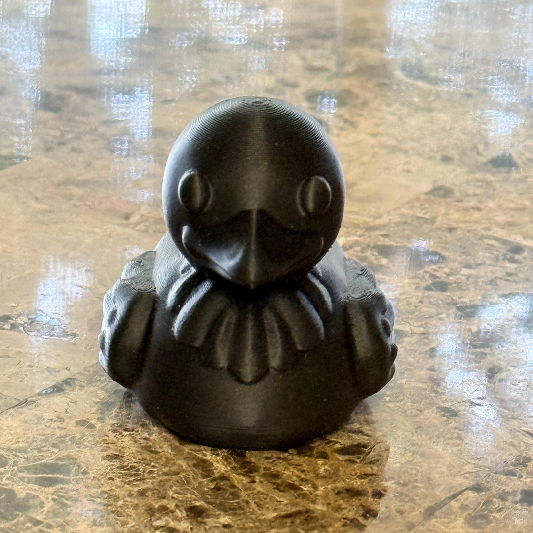 Black Raven Decorator Duck, 3D Printed Black Crow, Goth Lover Gift, Desk Nighstand Decor Collectible