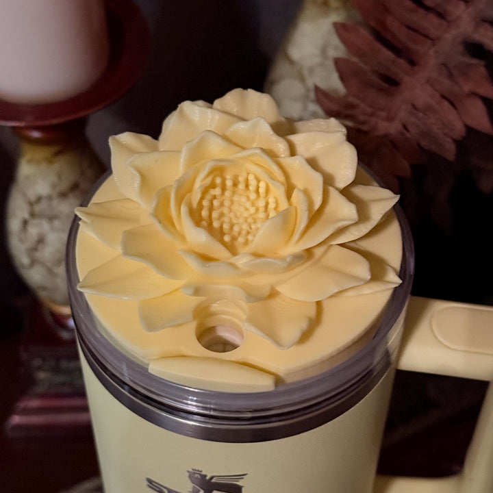 LSF Lemon Haze Floral Fancy Accessory Collection for Stanley tumblers, Unique Gift Hot Seller