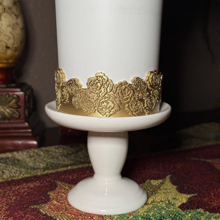 Gold Floral Tumbler Topper, boot or halo for the Love Shack Fancy Lemon Haze and Polaroid Pink Stanley Tumblers