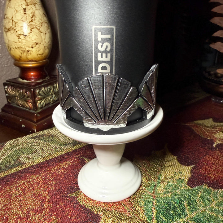 Black Silver Shell Tumbler Boot, Cup Boot Sleeve, fits your Stanley, Coldest, HydroJug Tumblers, Unique Summer Gift, Customize