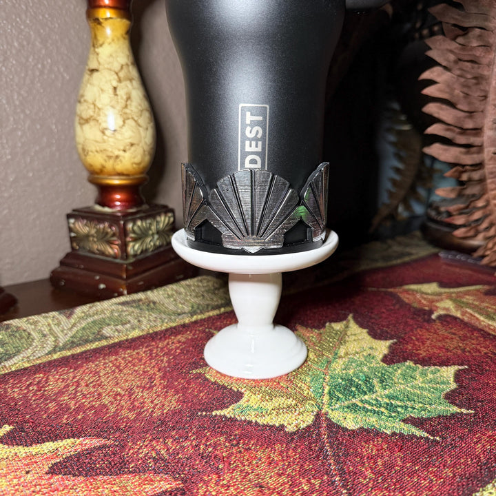 Black Silver Shell Tumbler Boot, Cup Boot Sleeve, fits your Stanley, Coldest, HydroJug Tumblers, Unique Summer Gift, Customize