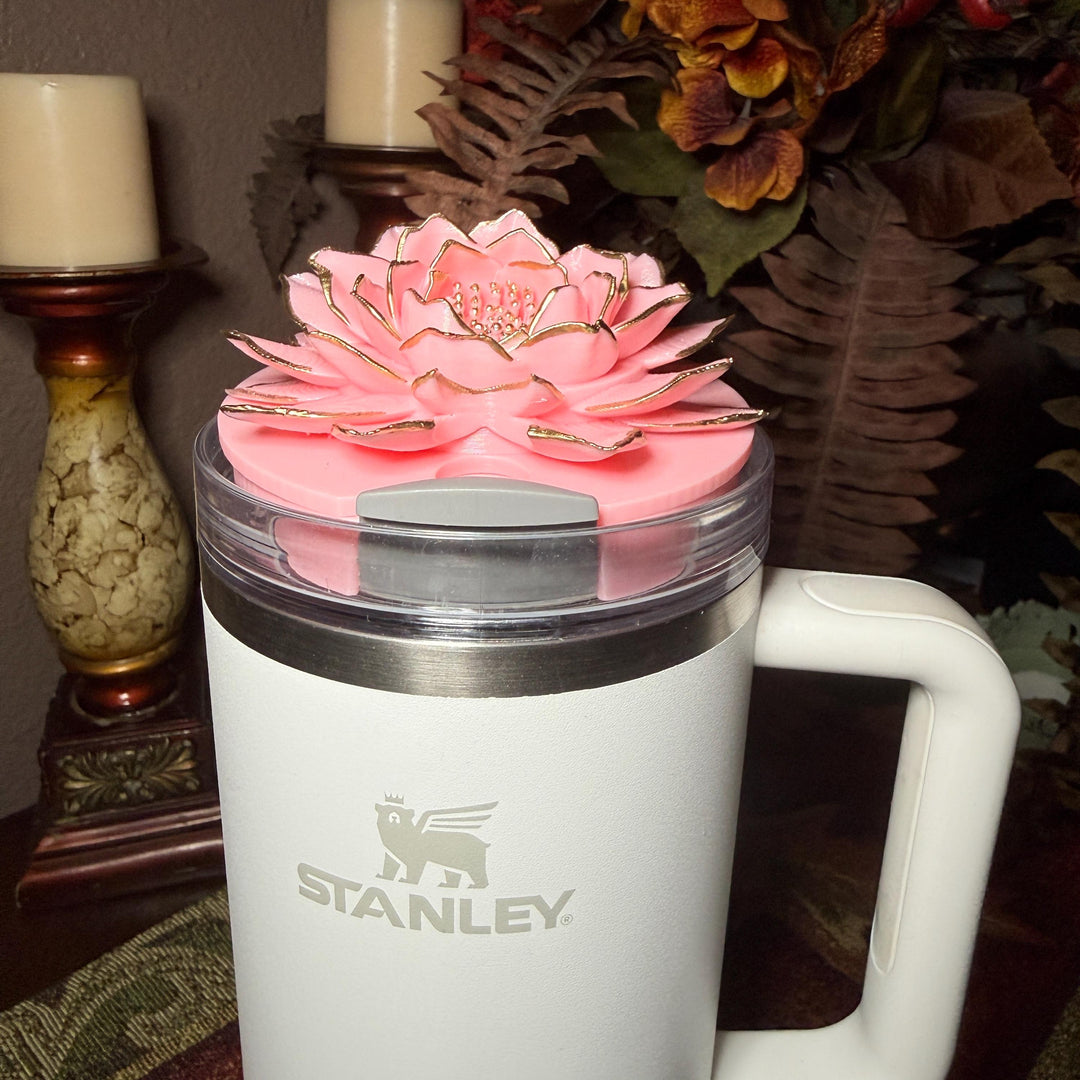 LSF Polaroid Pink Floral Fancy Accessory Collection for Stanley tumblers, Unique Gift Hot Seller