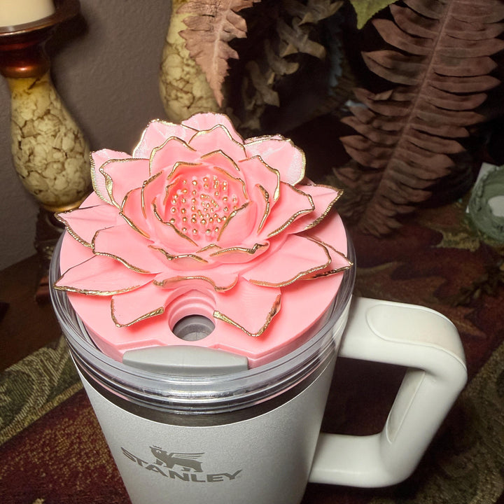 LSF Polaroid Pink Floral Fancy Accessory Collection for Stanley tumblers, Unique Gift Hot Seller