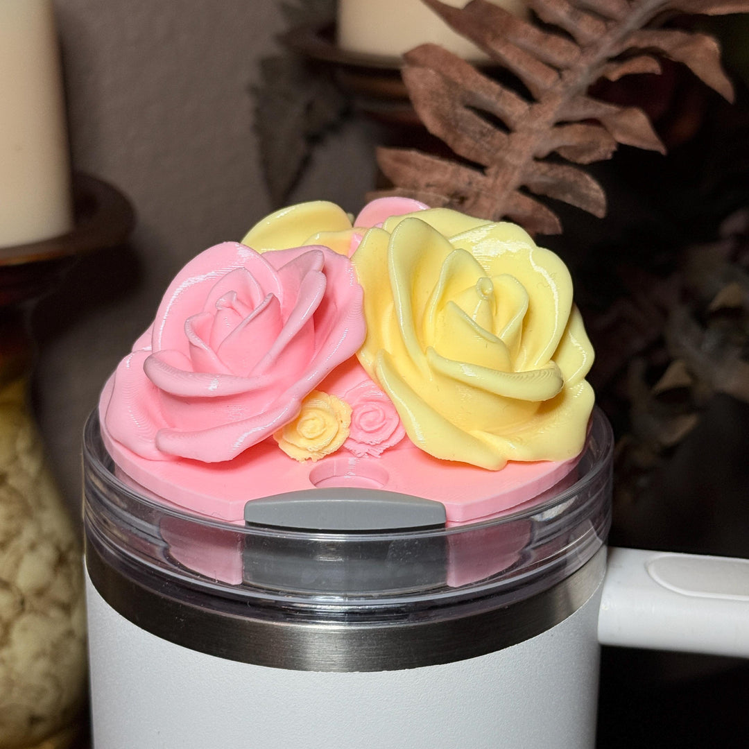 LSF Polaroid Pink Floral Fancy Accessory Collection for Stanley tumblers, Unique Gift Hot Seller