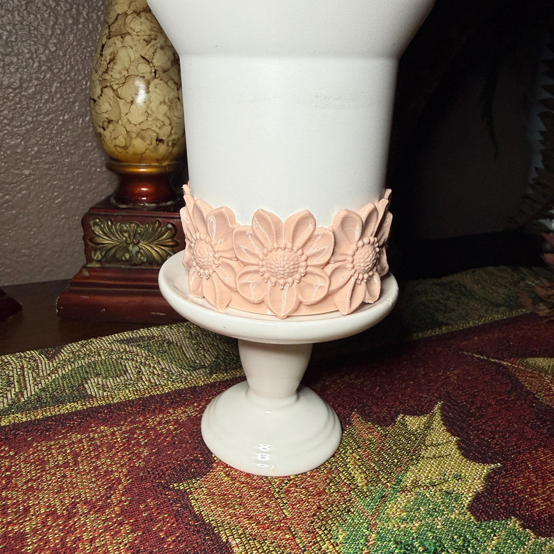 Daisy Tumbler Boot, Champagne Sorbet Teal Daisies, Floral Boot, Fit's 20 30 and 40 oz Stanley, Flowers Tumbler Accessories