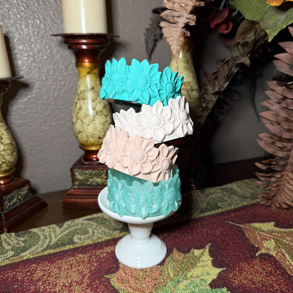 Daisy Tumbler Boot, Champagne Sorbet Teal Daisies, Floral Boot, Fit's 20 30 and 40 oz Stanley, Flowers Tumbler Accessories