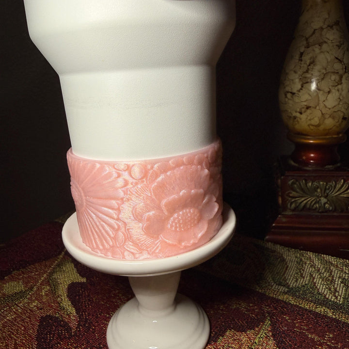 Peach Sorbet Wildflower Floral Fancy Accessory Collection for Stanley tumblers, Unique Gift Hot Seller