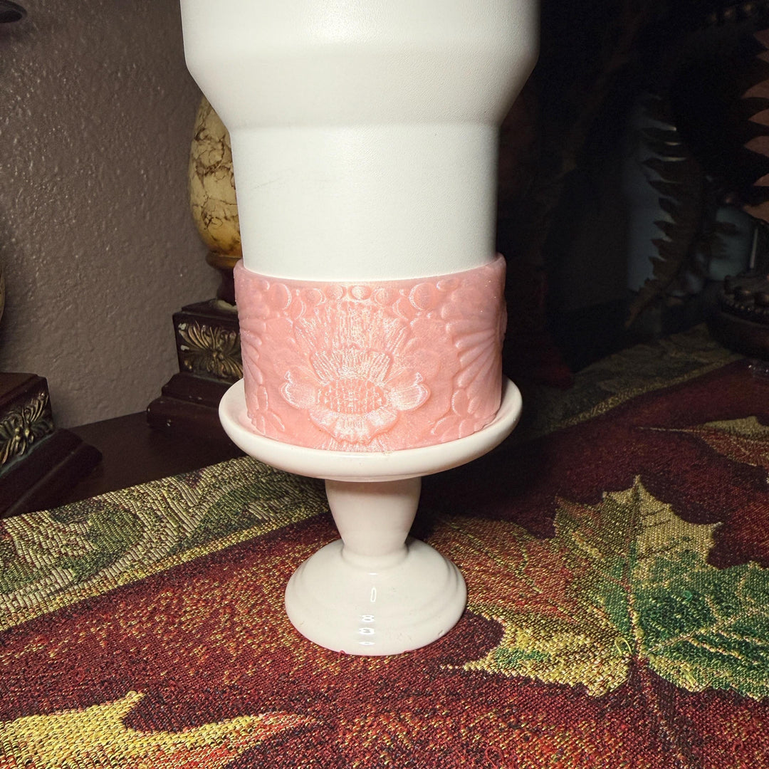 Peach Sorbet Wildflower Floral Fancy Accessory Collection for Stanley tumblers, Unique Gift Hot Seller