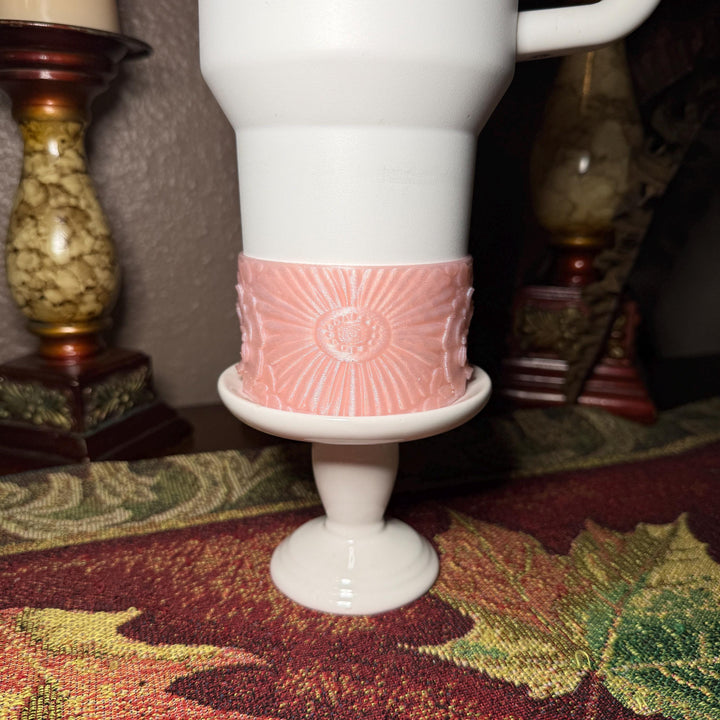 Peach Sorbet Wildflower Floral Fancy Accessory Collection for Stanley tumblers, Unique Gift Hot Seller