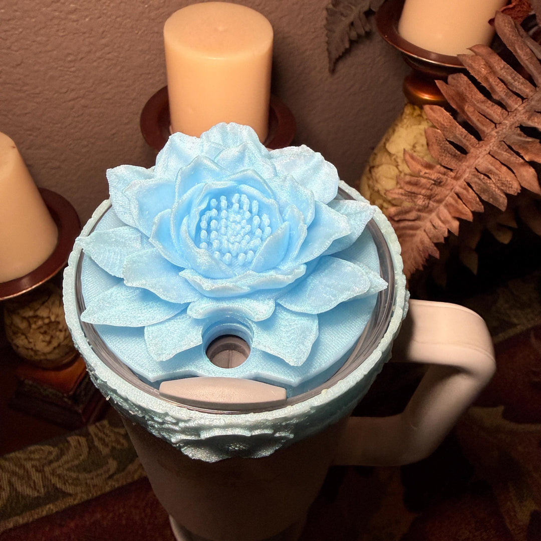 Blue Dream Wildflower Floral Fancy Accessory Collection for Stanley tumblers, Unique Gift Hot Seller