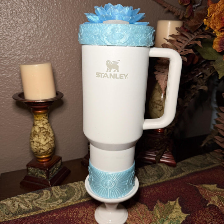Blue Dream Wildflower Floral Fancy Accessory Collection for Stanley tumblers, Unique Gift Hot Seller