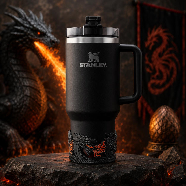 Fire breathing dragon Tumbler Boot, fits your Stanley Coldest or Hydrojug Tumblers, Unique Gift