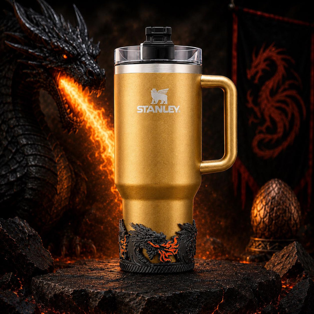 Fire breathing dragon Tumbler Boot, fits your Stanley Coldest or Hydrojug Tumblers, Unique Gift