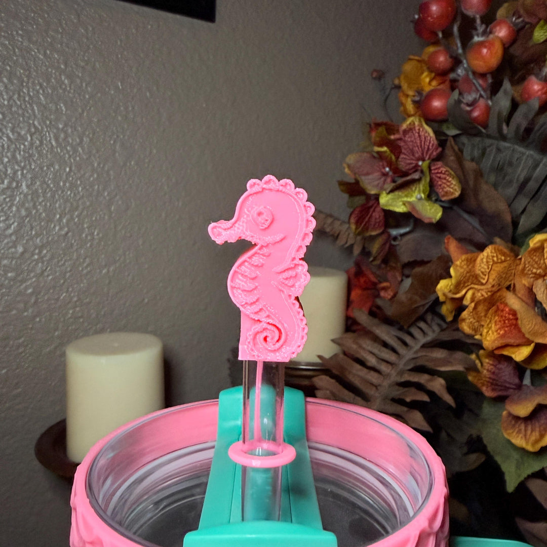 Pink Seahorse and Coral Sea Life Tumbler Boot, Tumbler Boot Sleeve, Fit's Stanley, Coldest and Hydrojug Tumblers, Protective Sleeve
