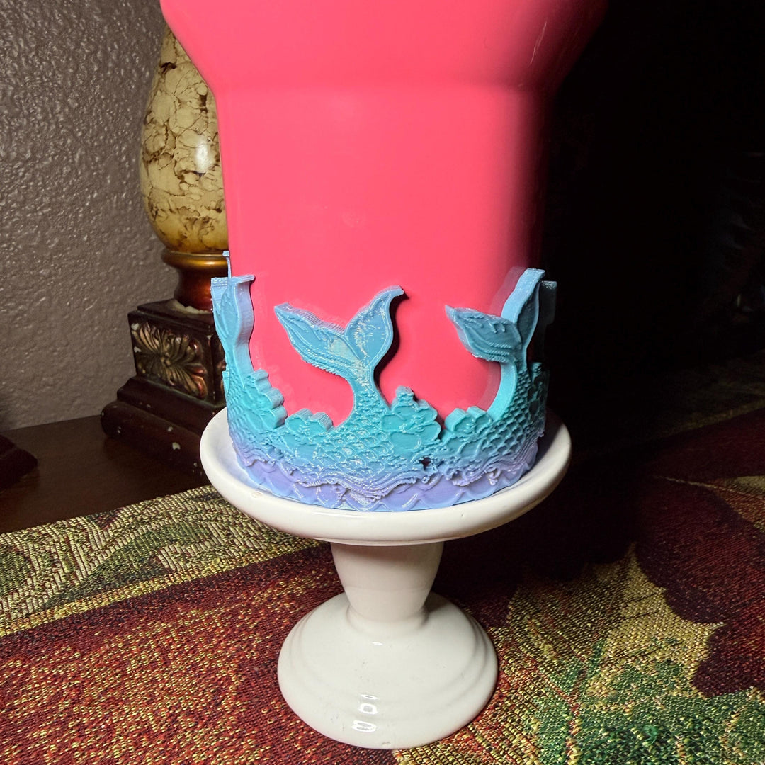 Mermaid Tail Tumbler Boot or Halo Sleeve, summer beach themed cup sleeve, Fit's Stanley HydroJug Coldest Tumblers, Protective Sleeve