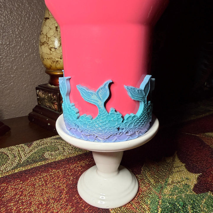 Mermaid Tail Tumbler Boot or Halo Sleeve, summer beach themed cup sleeve, Fit's Stanley HydroJug Coldest Tumblers, Protective Sleeve