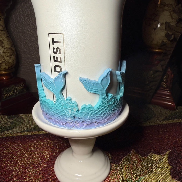 Mermaid Tail Tumbler Boot or Halo Sleeve, summer beach themed cup sleeve, Fit's Stanley HydroJug Coldest Tumblers, Protective Sleeve